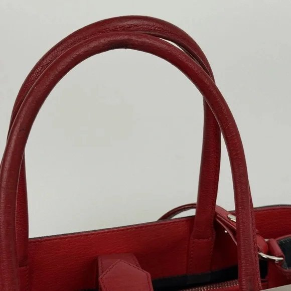 Fendi Navy Denim/Red Leather Medium 2Jours Tote - Picture 10 of 15